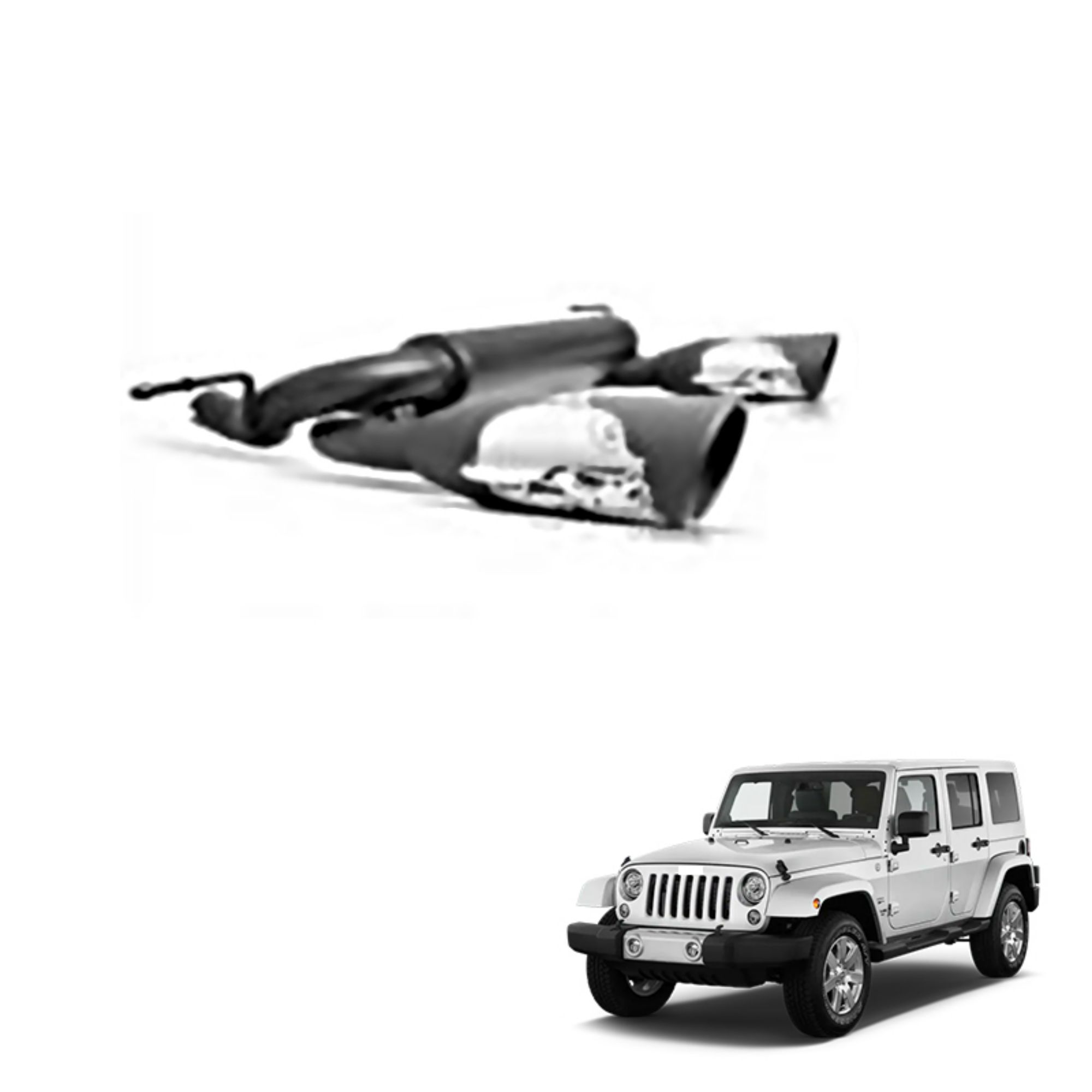 Spedking High Quality Exhaust for Jeep Wrangler JK