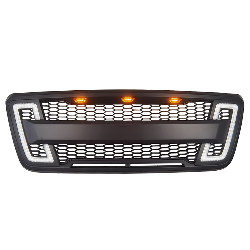 Spedking svart grill med lys for Ford f150 2004-2008