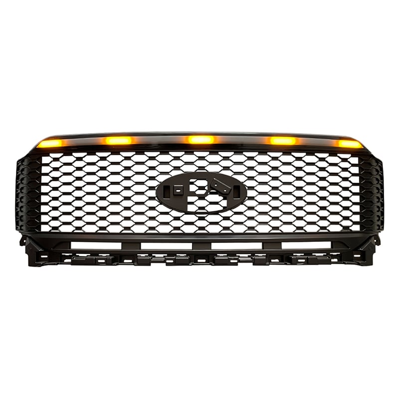 Spedking กระจังหน้าพร้อมไฟ LED แบบไหลสำหรับฟอร์ด F150 ปี 2021+