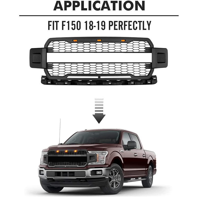 Spedking मैट काला ग्रिल फोर्ड f150 2018-2020 के लिए
