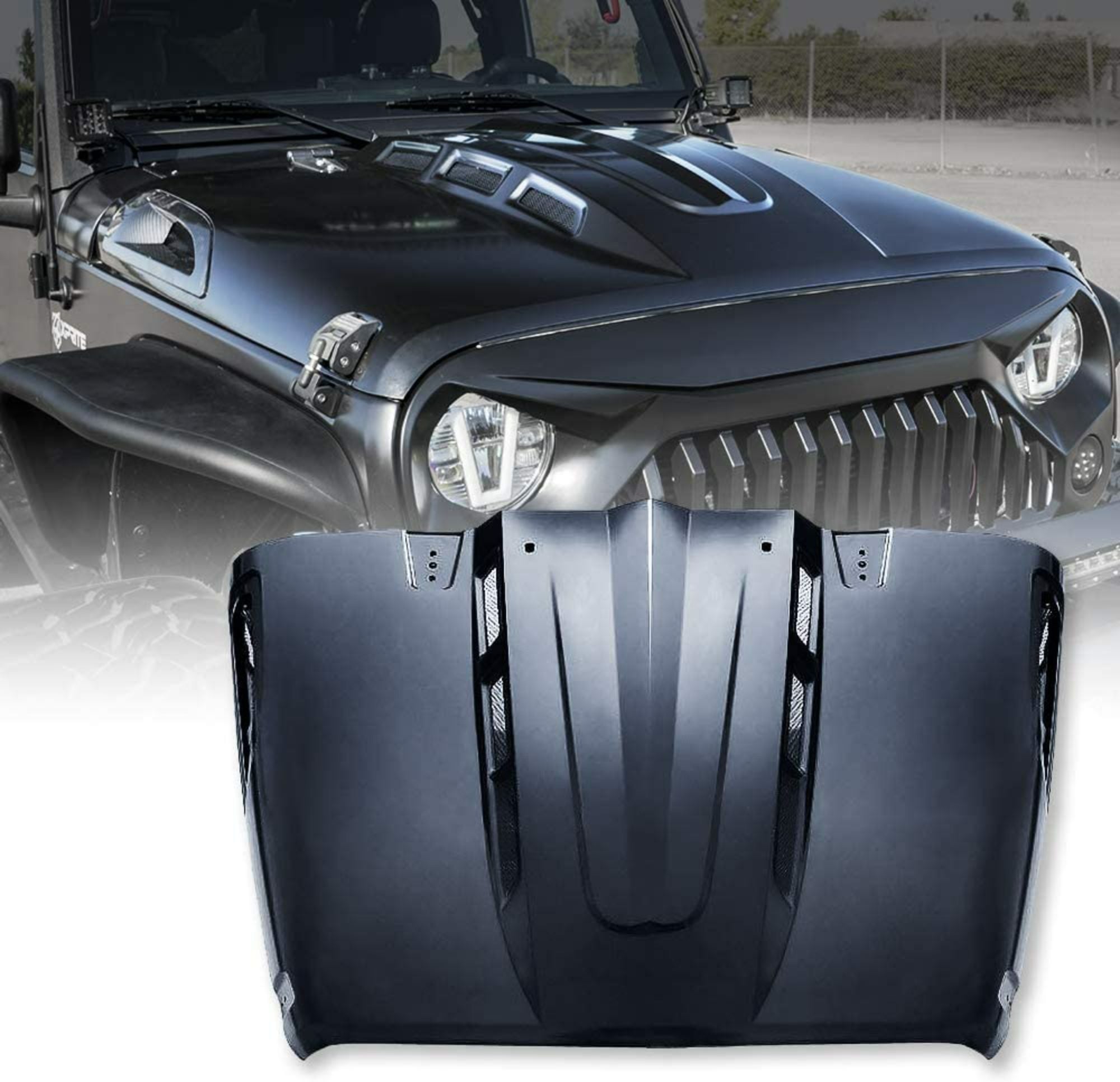 Spedking Avenger Hood Bonnet fyrir Jeep Wrangler JK