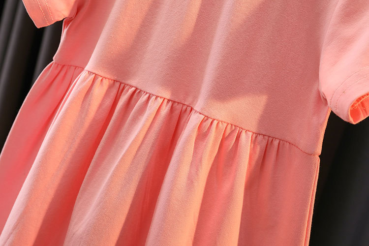 Green Horizon Wholesale Summer Princess Short Sleeve baby girl dress 100% cotton infant baby strap style dress factory