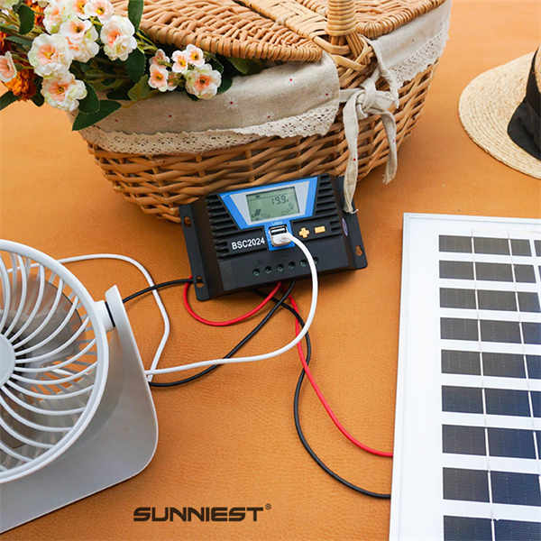 Experience Fresh Air While Camping with a Small Solar Panel Fan."