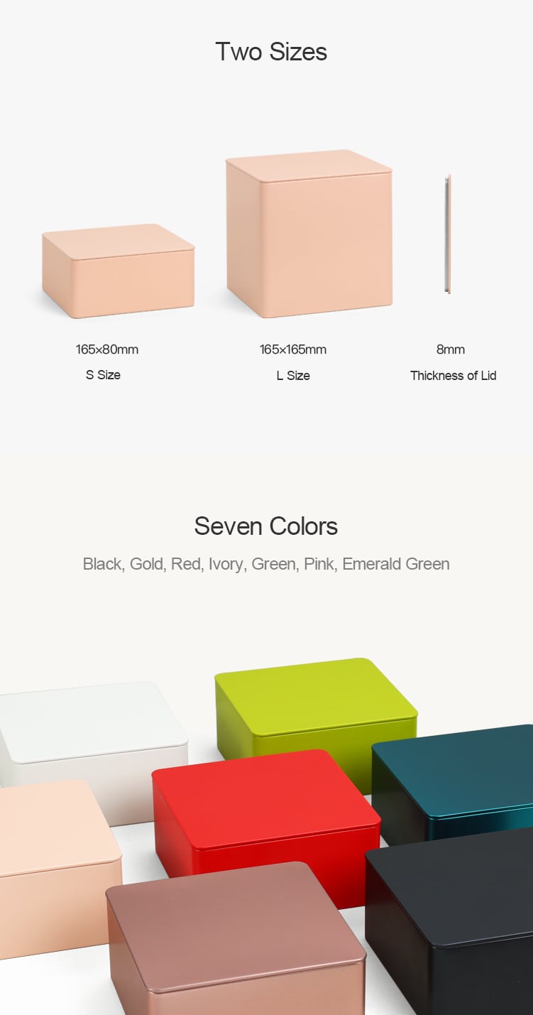 Square Storage Cookie Packaging Jewelry Tea Gift Tin Metal Boxes manufacture