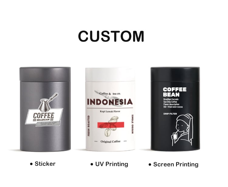 Tianhui Sealed Round Coffee Metal  Cans for Matcha Spice Powder Packaging supplier