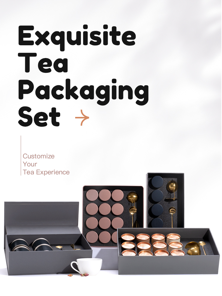 Tianhui Paper Boxes Macnufactur Luxury Packaging Black Gift Customized Exquisite Tea Packaging Set details