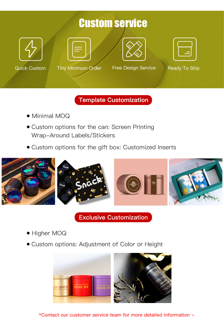 Tianhui Black Small Metal Cans Mini Matcha Packaging Container Matcha Powder Cans Tea Tin Manufacturers details