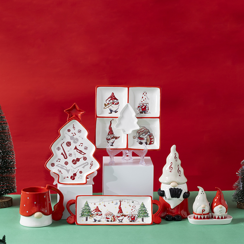 product christmas ceramic tableware christmas music old man kitchen tabletop decoration cute pepper pot christmas party-2