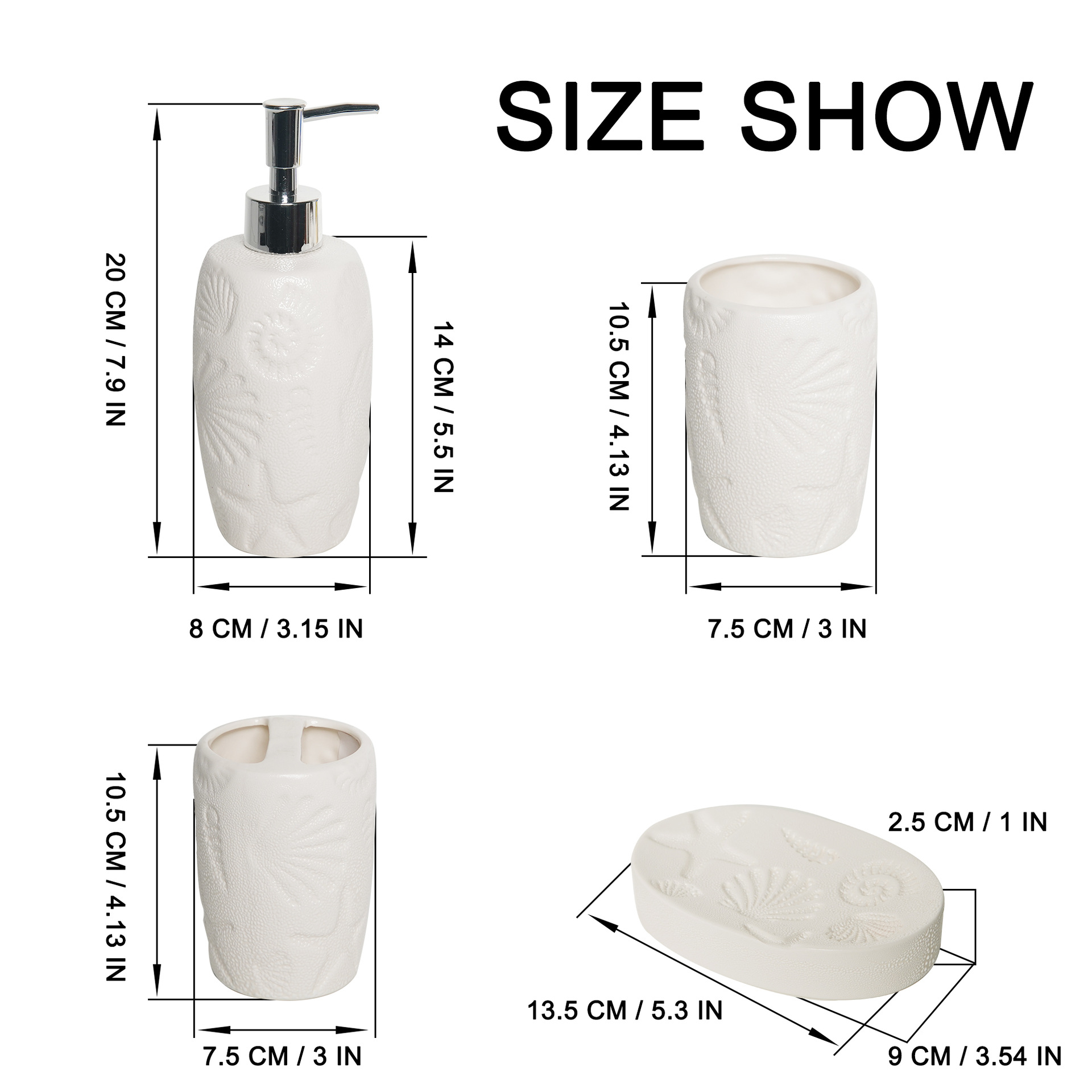 Wholesale minimalism pure white bathroom products sets ceramic bathroom accessories details