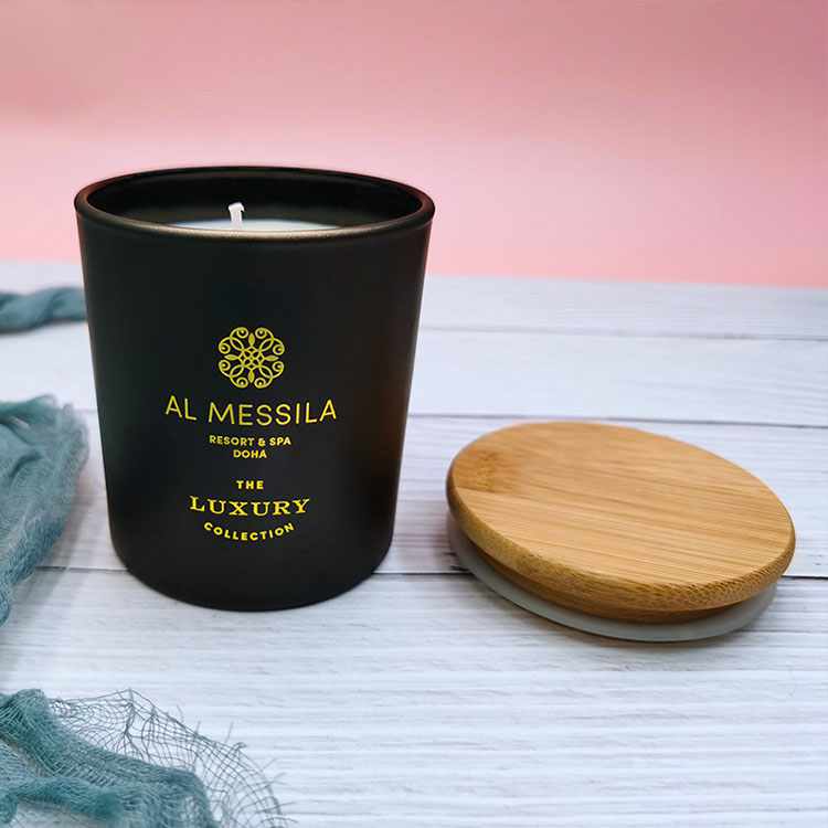 Wholesale candle vessels holiday gift ceramic candle jar with wooden lid and metal lid manufacture