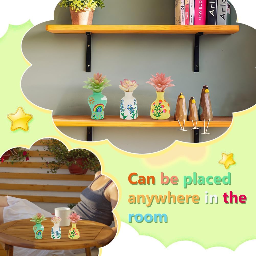 Wholesale Creative Diy White Unpainted Ceramic Flower Pots Hand Painted Ceramic Vase for Kids Classroom Craft supplier