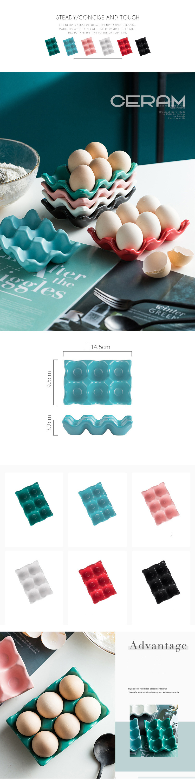 Wholesale high quality egg cup holder set ceramic egg cup for Kitchen Accessories factory