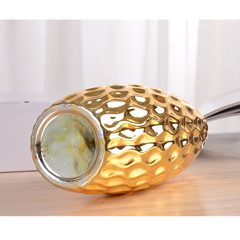 Hot sale high quality luxury gold ceramic flower vase sets home decor vase details