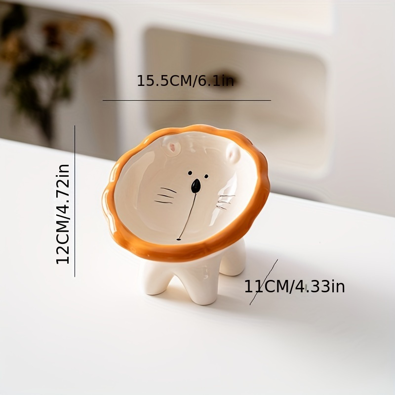 Custom Cute Ceramic Pet Dinnerware Dog and Cat Elevated Bowl Tilted Dishes Animal Shaped Raised Cat Food Bowls On Stand supplier