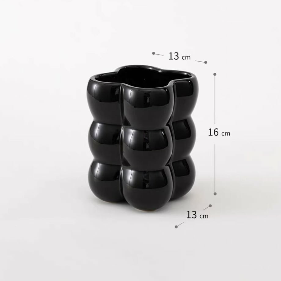 Nordic Creative garden succulent pots home balcony electroplate ceramic bubble round plant flower bud pot details