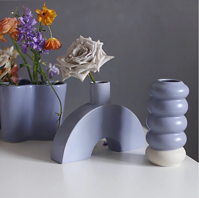 Wholesale Custom Handmade Modern Style Colour Pop Decorative Vases Ceramic Nordic Vase For Flower manufacture