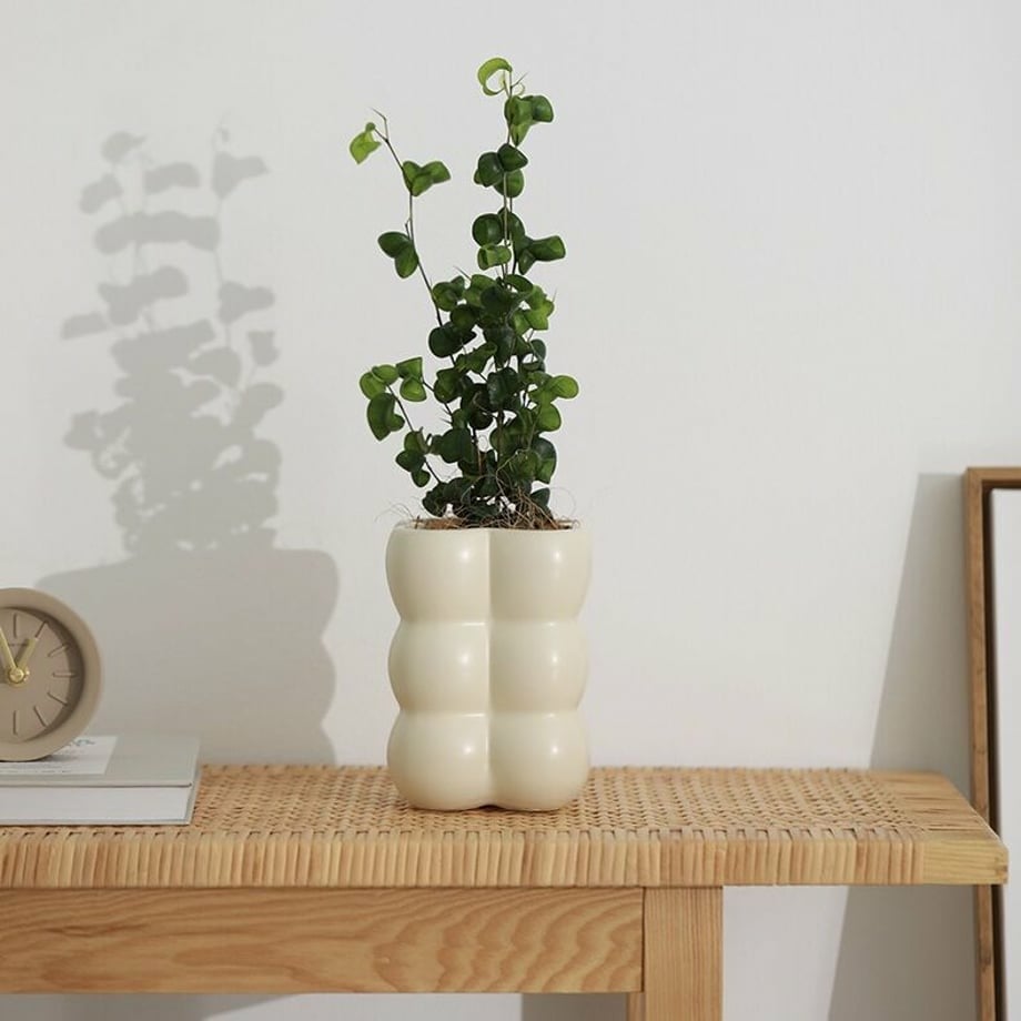 Nordic Creative garden succulent pots home balcony electroplate ceramic bubble round plant flower bud pot details