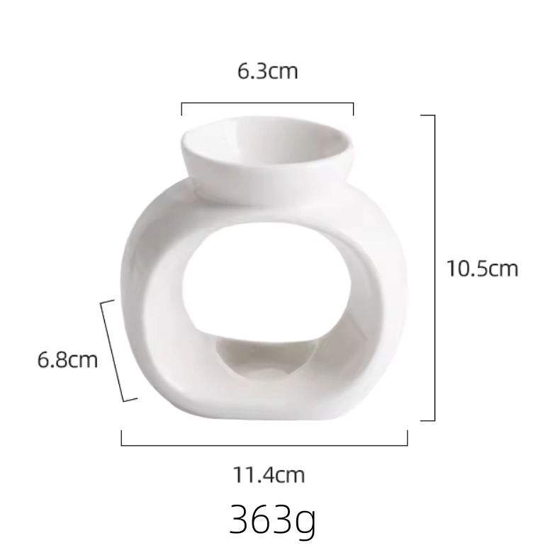 Custom Wholesale Tealight Incense Fragrance Candle Melter Wax Melt Warmer Burner Perfume Ceramic Essential Oil Burner manufacture