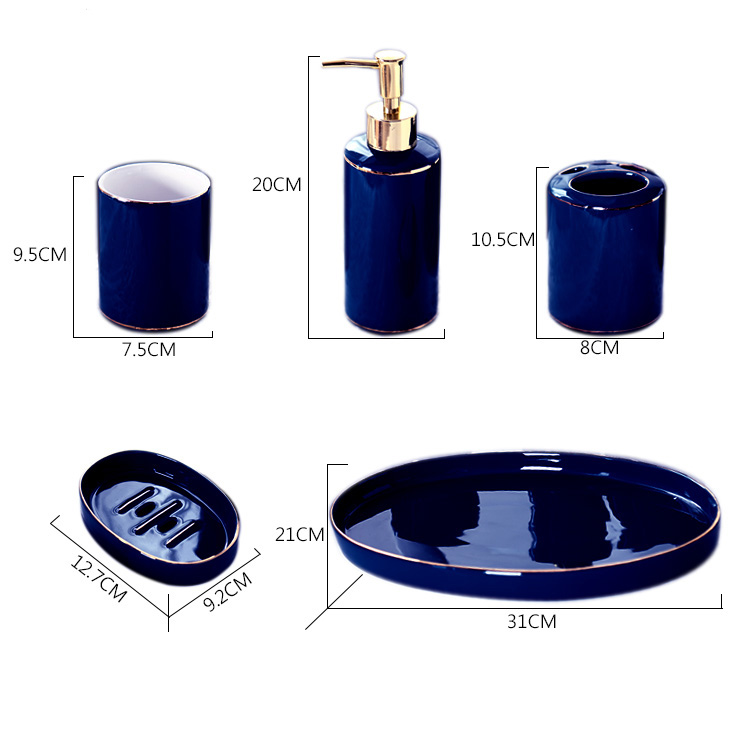 Customized ceramic bathroom products sets bathroom accessories for hotel factory