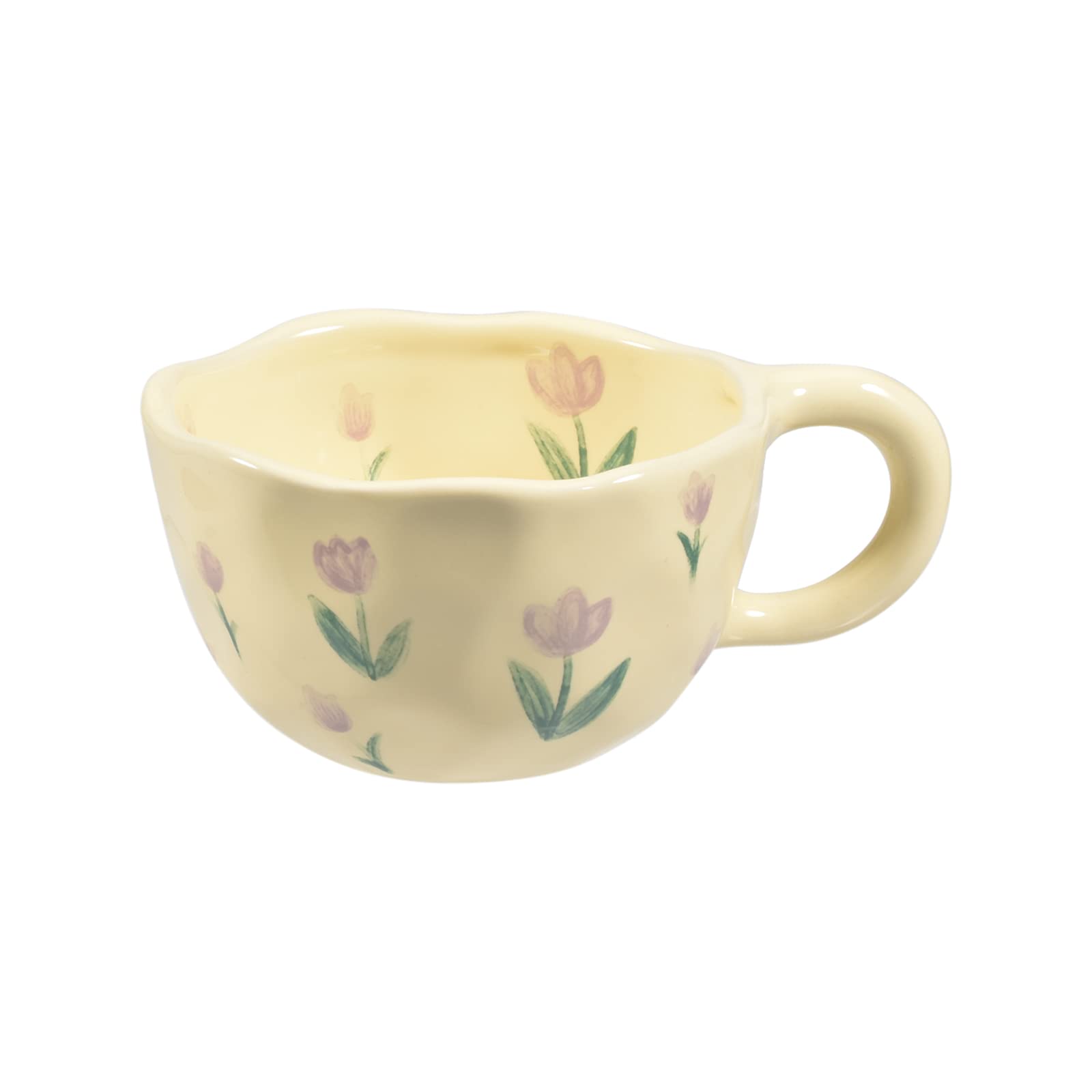 Wholesale Custom Artistic Drinkware Hand Pinched Unique Pottery Artisan Chestnut irregular Ceramic Coffee Mug details