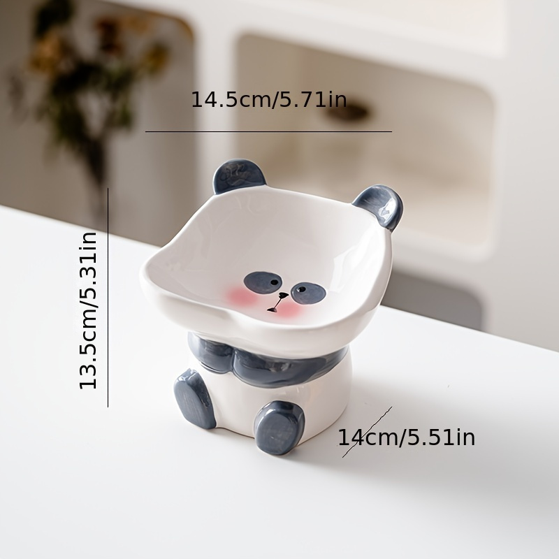 Custom Cute Ceramic Pet Dinnerware Dog and Cat Elevated Bowl Tilted Dishes Animal Shaped Raised Cat Food Bowls On Stand factory