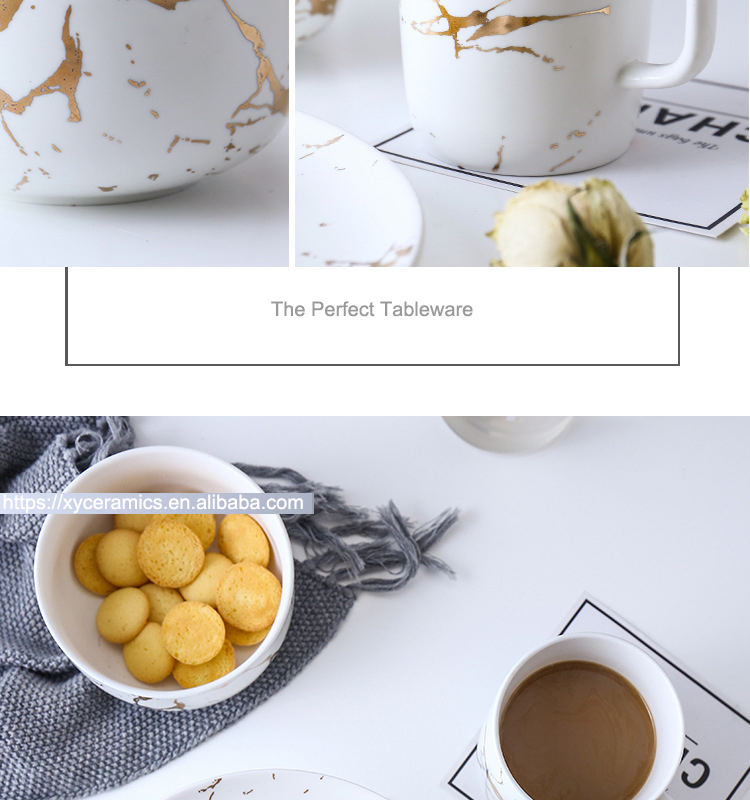 Popular Wedding Tableware Sets nordic plate Plate Bowl Cup Ceramic Dinner Set Dinnerware details