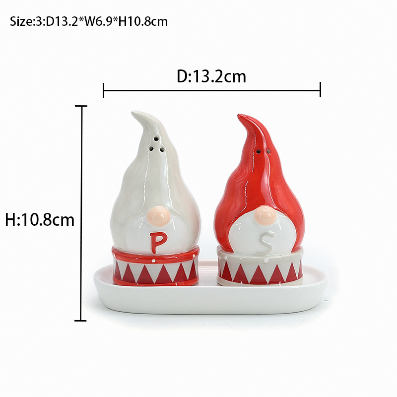 product christmas ceramic tableware christmas music old man kitchen tabletop decoration cute pepper pot christmas party-6