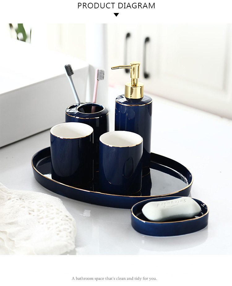 Customized ceramic bathroom products sets bathroom accessories for hotel supplier