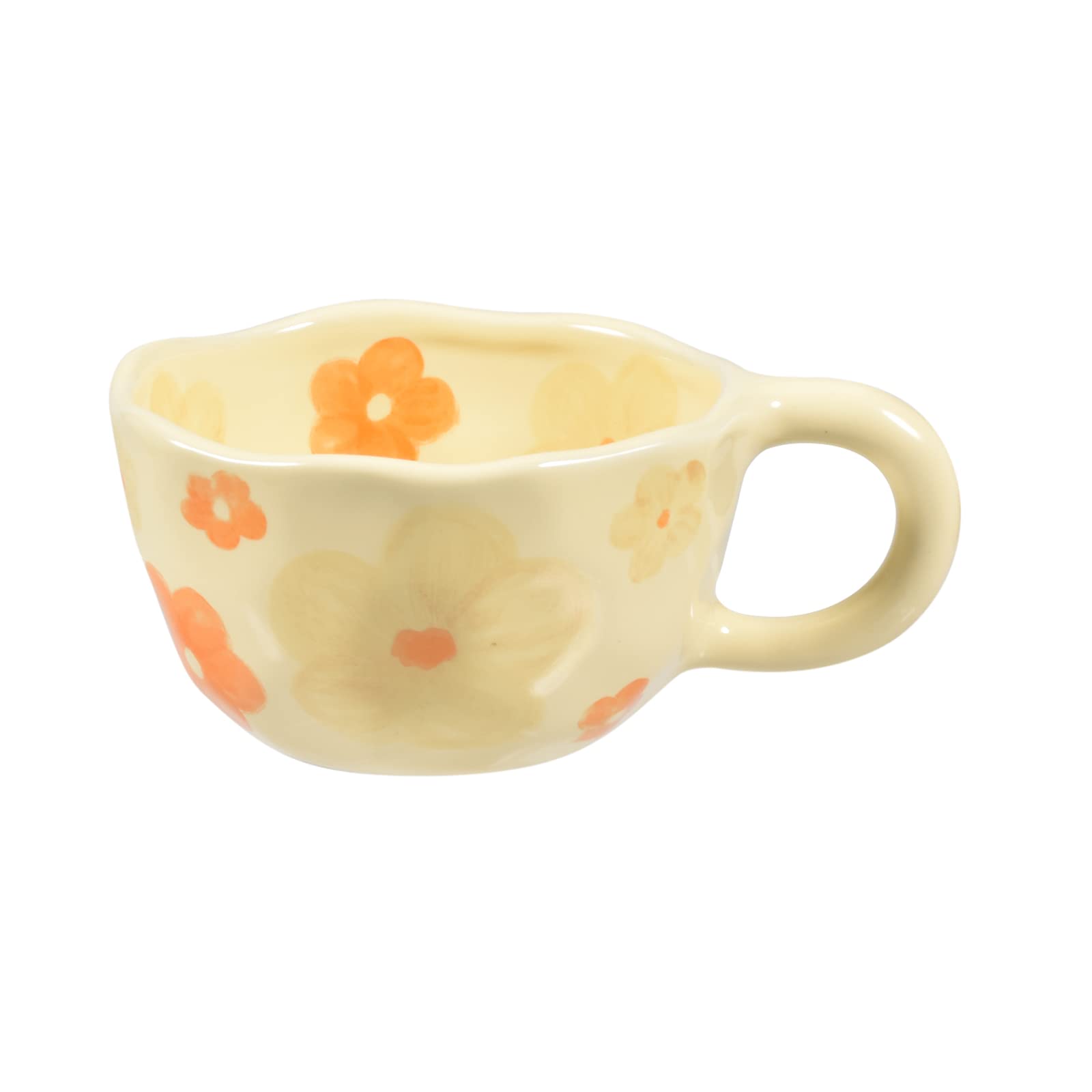 Wholesale Custom Artistic Drinkware Hand Pinched Unique Pottery Artisan Chestnut irregular Ceramic Coffee Mug supplier