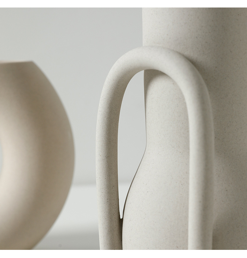 Custom Handmade High Quality Home Wedding Decor Multi Irregular Shape Design Nordic Style Ceramic Flower Vase manufacture