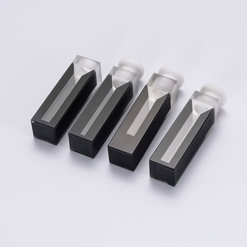 Quart Semi-Micro Cuvette With Black Walls Ane Stopper