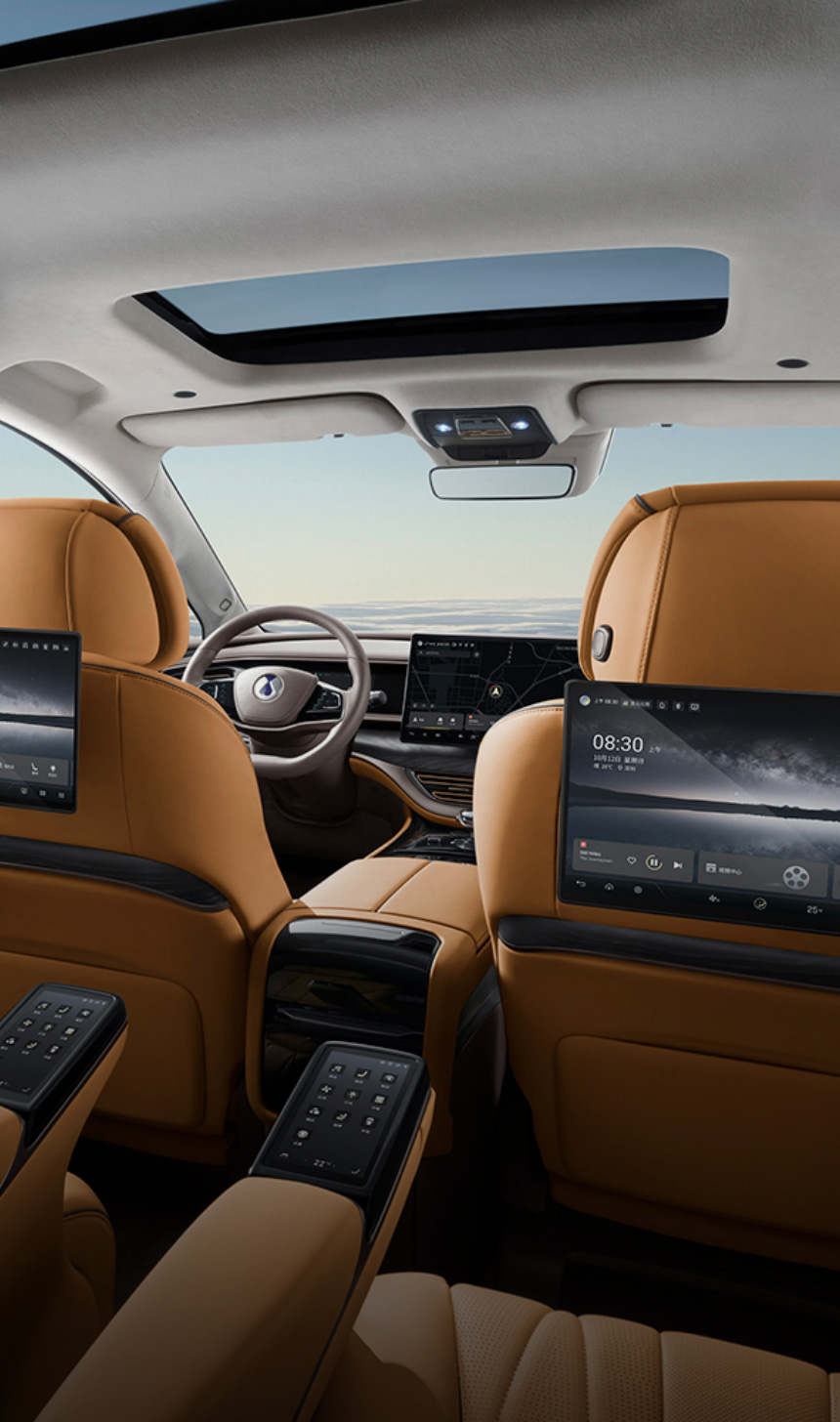 China Supplier Wholesale Denza D9 DM-i 1.1 Used MPV Car With Super Intelligent Interactive Cockpit manufacture