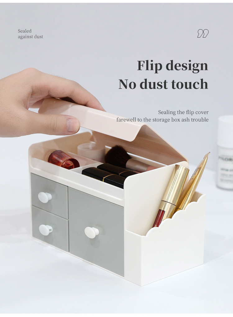 ITEM NO.5015 Shunxing Factory ODM OEM Custom Multi-Functional Accessories Plastic Desk MakeupStationery Organizers Box With Drawer supplier