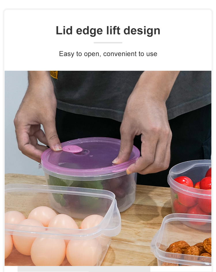 ITEM NO.3117 Factory 350ml/700ml/1350ml Microwavable Bpa Free Fridge Organizers Stackable Airtight Plastic Food Storage Containers factory