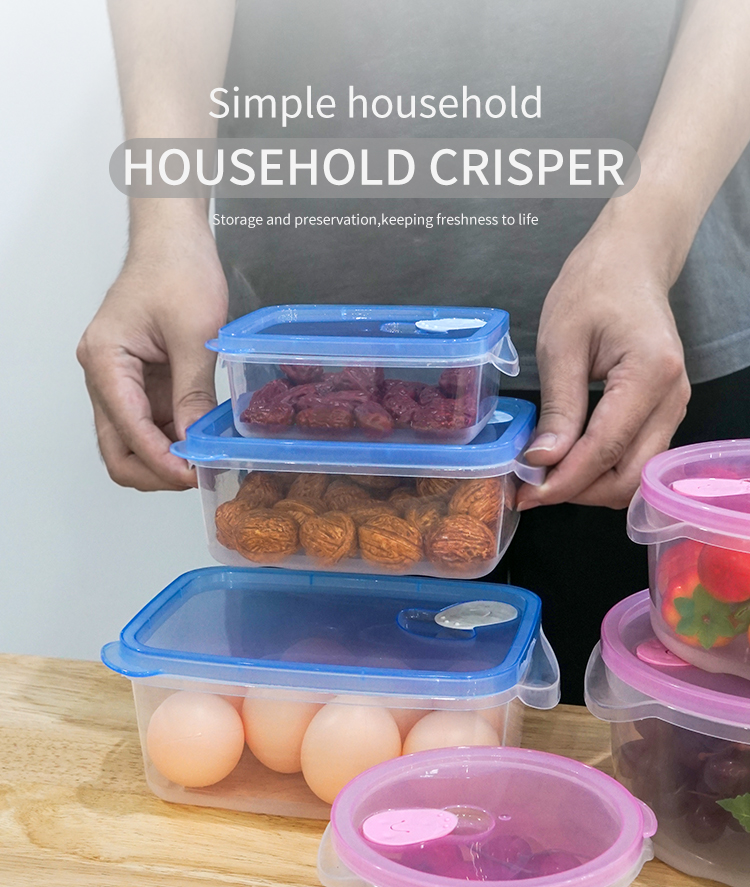 ITEM NO.3117 Factory 350ml/700ml/1350ml Microwavable Bpa Free Fridge Organizers Stackable Airtight Plastic Food Storage Containers supplier