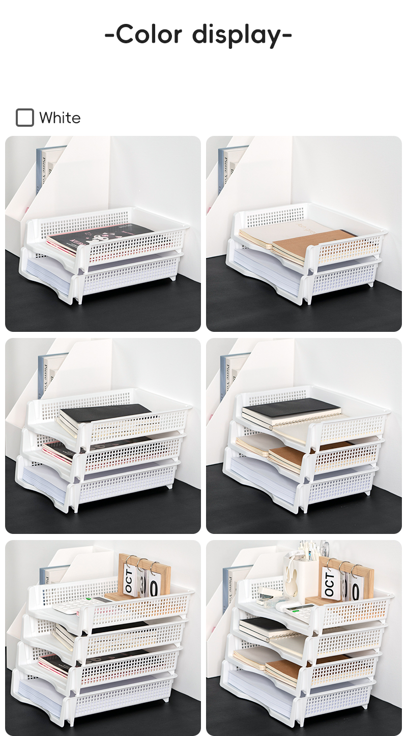 ITEM NO.6812 Stackable Office File Folder A4 Paper Organizer For Desk Desktop details