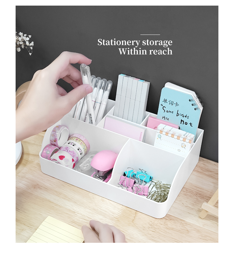 ITEM NO.5013 A Factory Multifunctional Desktop Drawer Stationery Container Plastic Cosmetic Storage Box Office Desk Organizers manufacture
