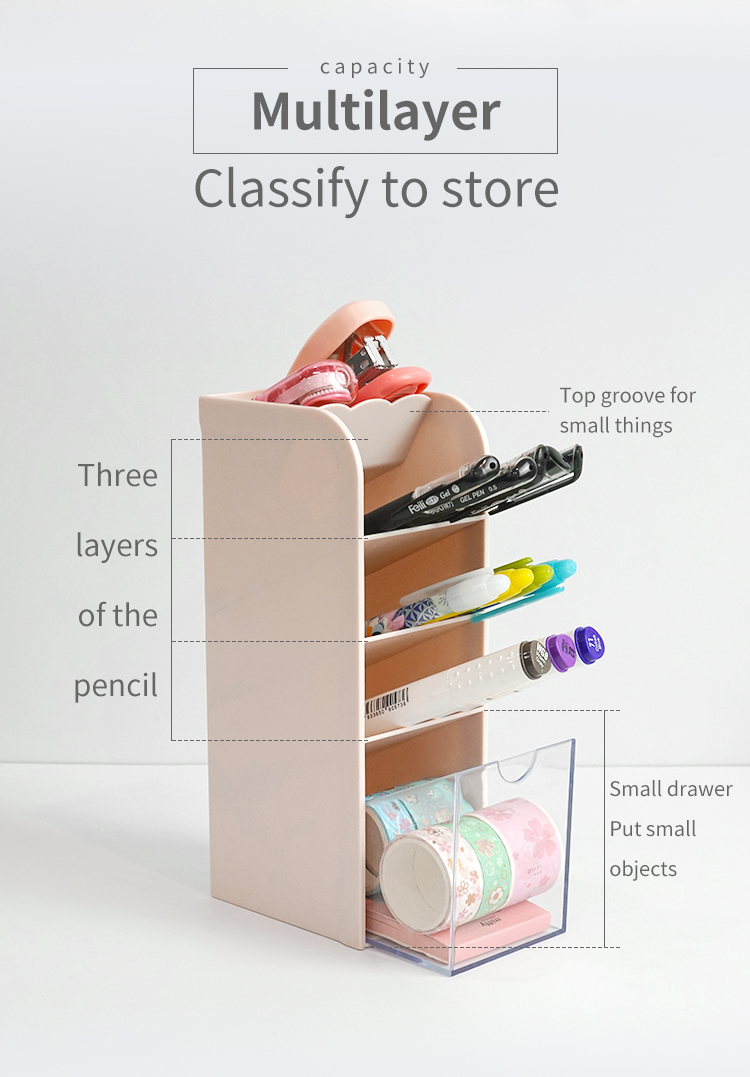 ITEM NO.5011 Wholesale Factory Desk Storage Organizers Accessories Office Organizer Desktop Pen Display Pencil Pot Marker Stationary Holders supplier