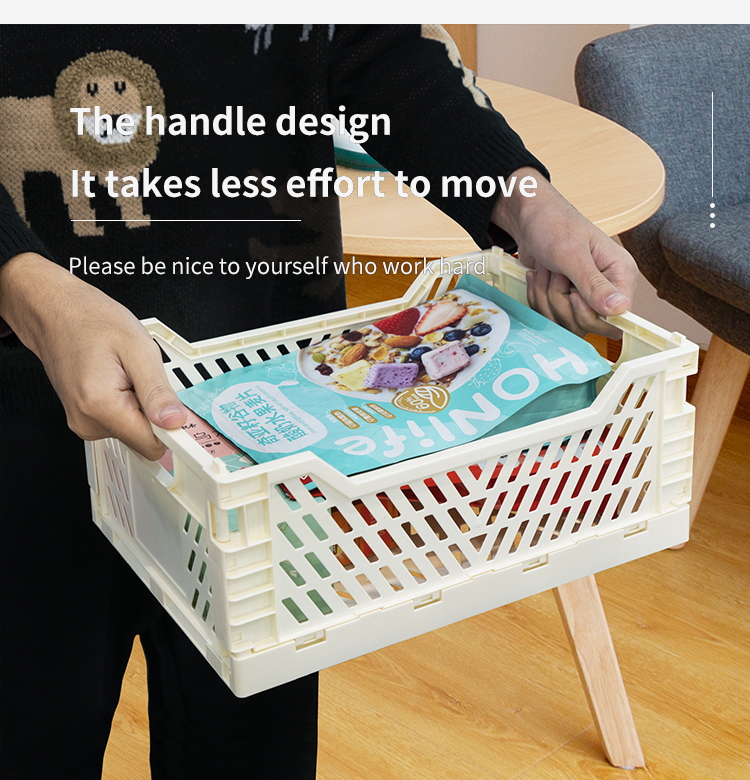 ITEM NO.7000 Factory Large Size Multi-Function Folding Plastic Storage Basket Foldable Crate Collapsible for Kitchen Storage Household Use manufacture