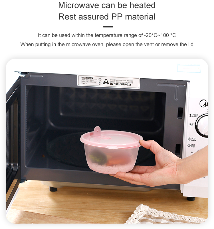 ITEM NO.3318 Factory 3 Piece Set of Eco Friendly Round Plastic Food Containers Airtight Storage Box for Freshness Preservation factory
