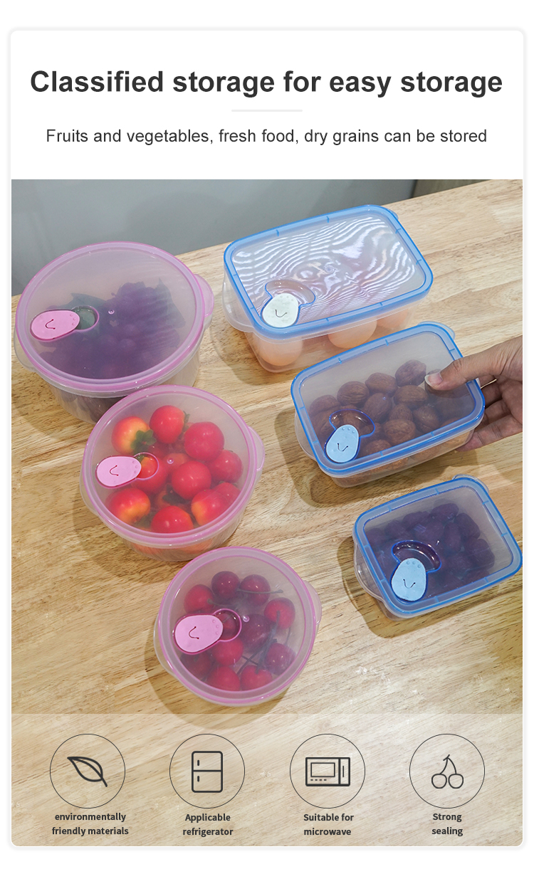ITEM NO.3117 Factory 350ml/700ml/1350ml Microwavable Bpa Free Fridge Organizers Stackable Airtight Plastic Food Storage Containers supplier