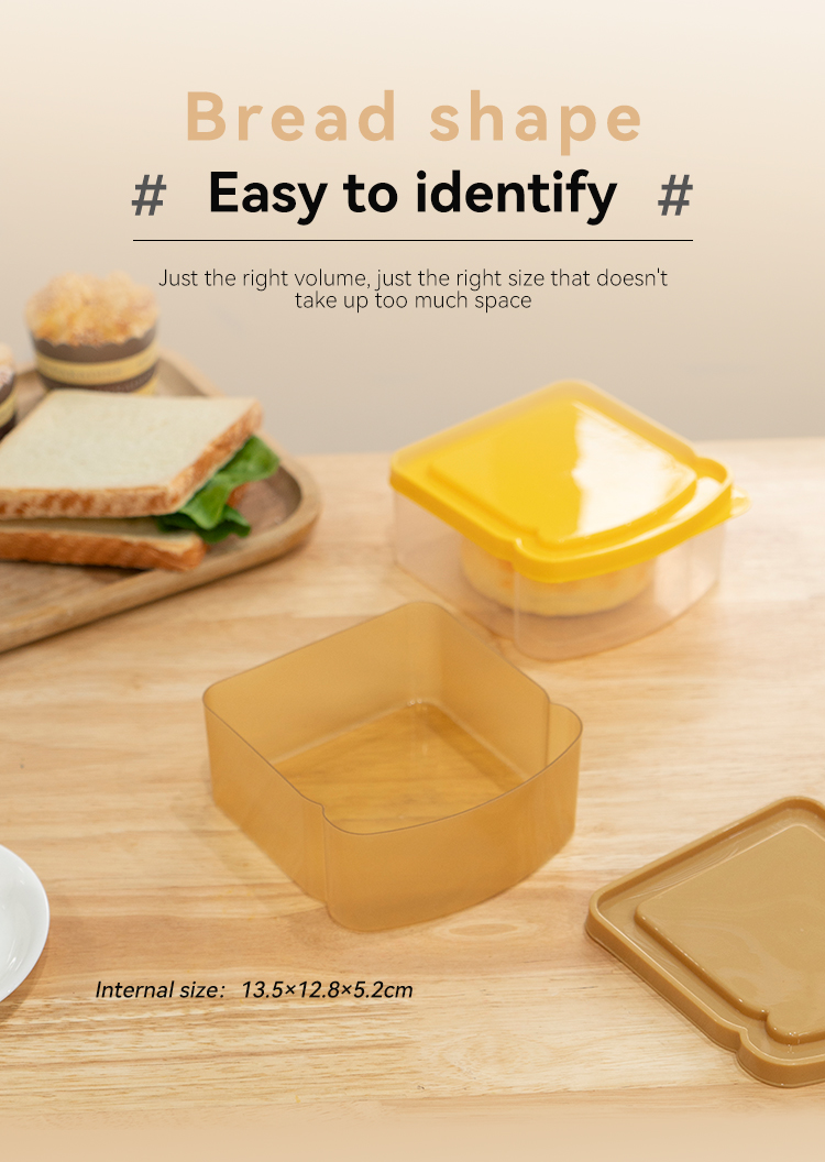 ITEM NO.020 Factory Wholesale 850ml Eco Friendly Microwave Bpa Free Portable Reusable Kitchen Plastic Bread Box Toast Storage Box Container manufacture