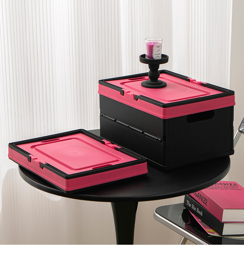 ITEM NO.8007 Outdoor&Household Plastic PP Portable Foldable Picnic Basket Camping Picnic Basket With Handle and Lid manufacture