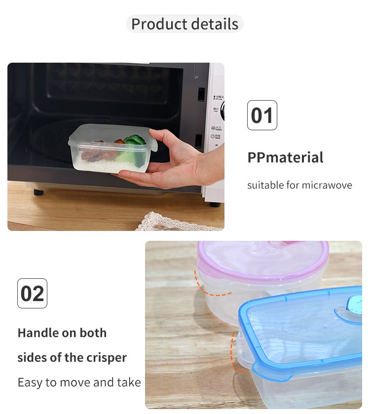 ITEM NO.3117 Factory 350ml/700ml/1350ml Microwavable Bpa Free Fridge Organizers Stackable Airtight Plastic Food Storage Containers supplier
