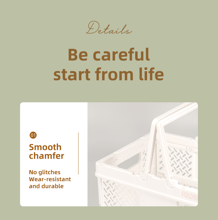 ITEM NO.7007 Factory Wholesale Large size Plastic PP folding Baskets Handle Outdoor Picnic Collapsible Storage Crates factory
