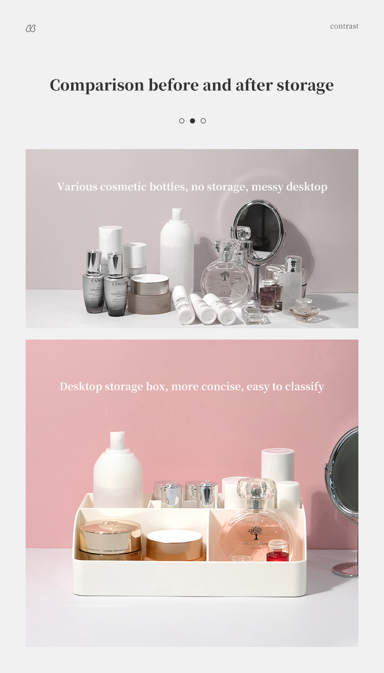ITEM NO.5013 A Factory Multifunctional Desktop Drawer Stationery Container Plastic Cosmetic Storage Box Office Desk Organizers factory