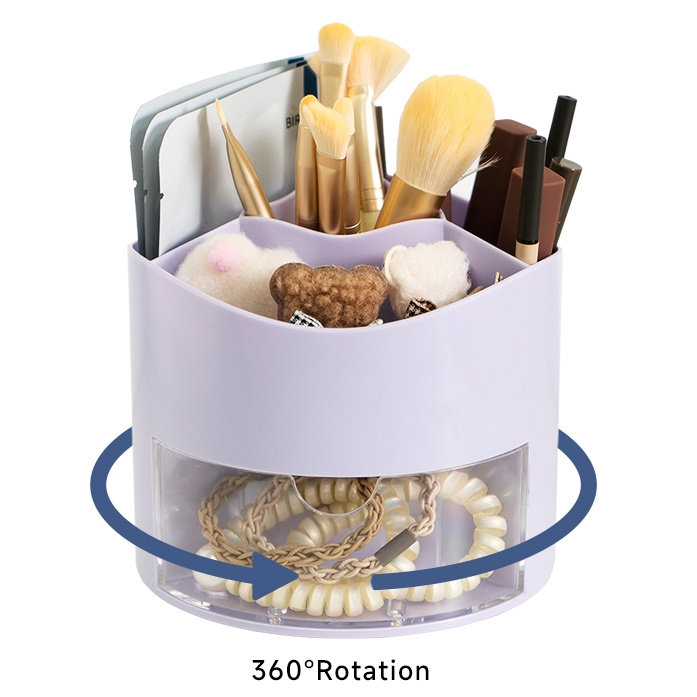 Simplify Your Beauty Routine with a Rotating Makeup Organizer