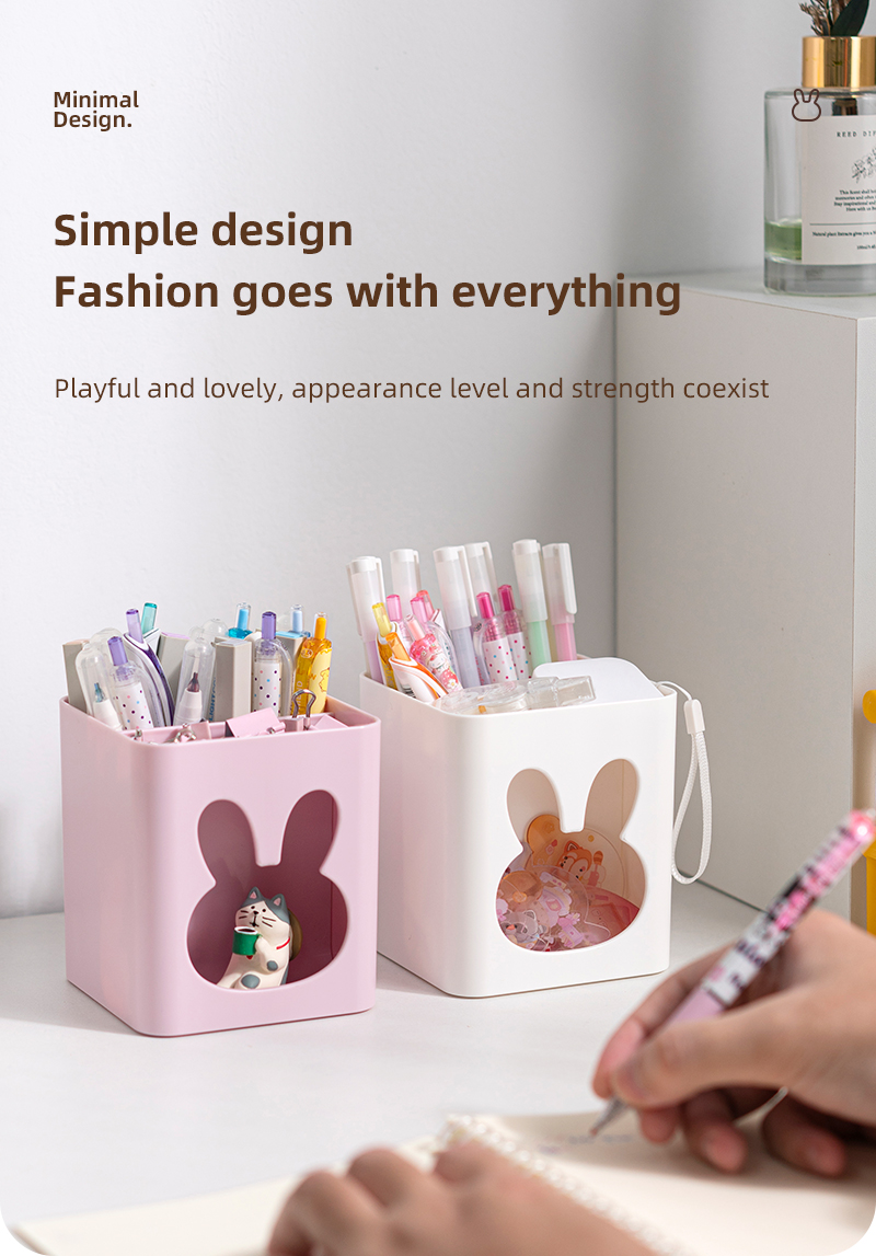 ITEM NO.5026 NEW ARRIVAL Wholesale Support Custom Multi-function Makeup brush storage box office desk plastic storage pen holder supplier