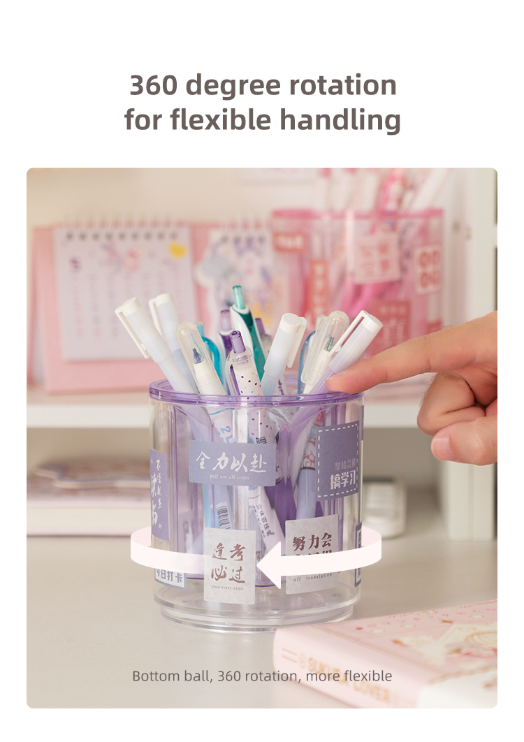 Product Hot Item Multifunctional 360 degree Rotary Pen Holder Office Storage Case Brush Pencil Case Rotating Pen Stand Stationery factory