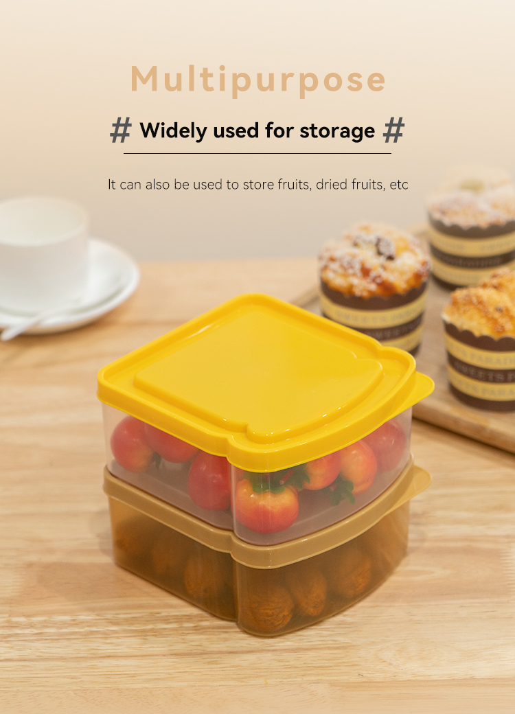 ITEM NO.020 Factory Wholesale 850ml Eco Friendly Microwave Bpa Free Portable Reusable Kitchen Plastic Bread Box Toast Storage Box Container manufacture
